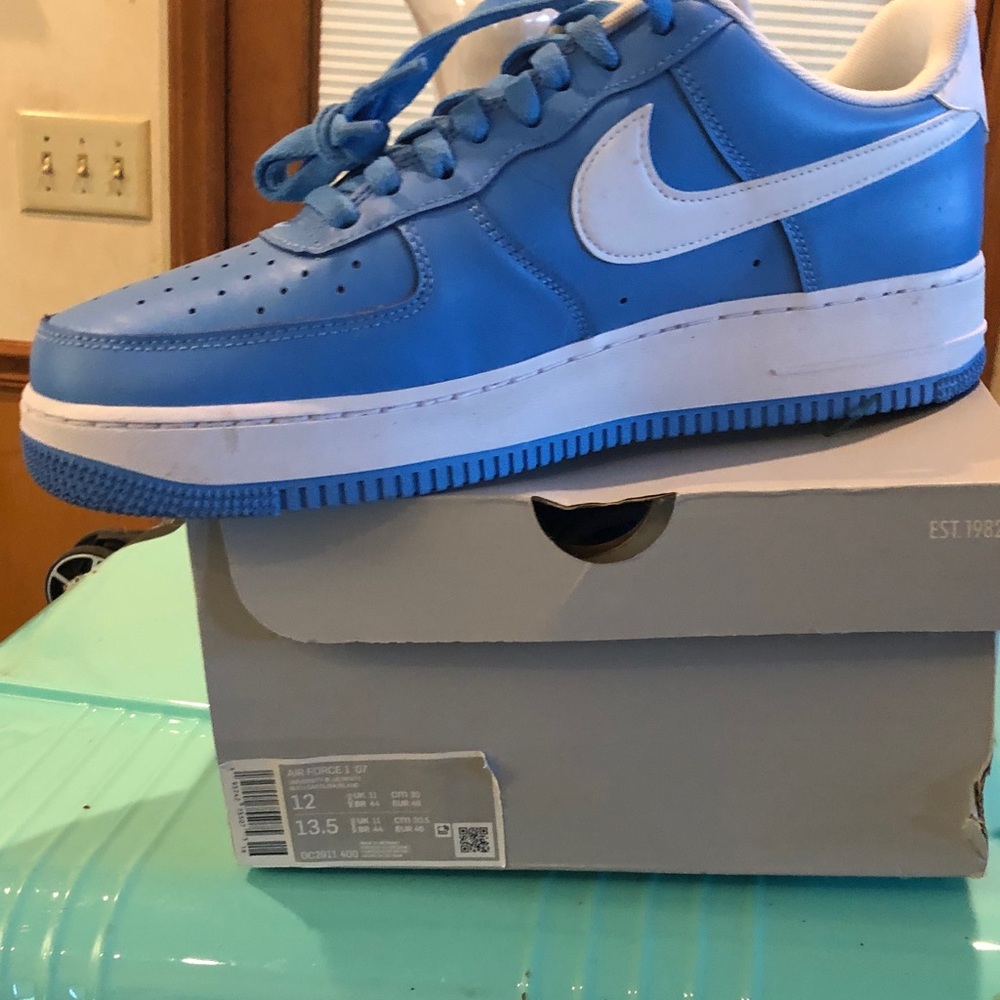 Nike Air Force 1 '07 University Blue and White